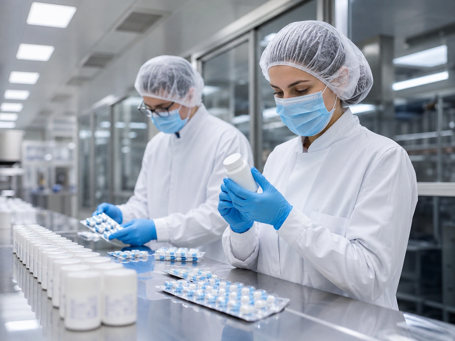 Final product review in pharmaceutical lab